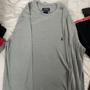 Polo cotton knit sweater